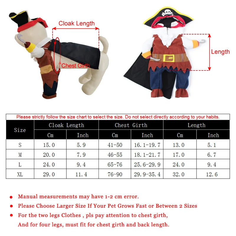 Pirate Costume for Dogs & Cats