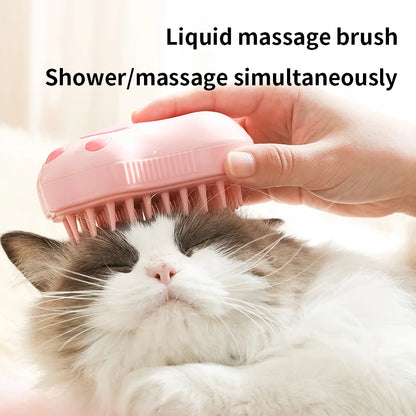 3-in-1 Electric Pet Grooming Brush with Spray