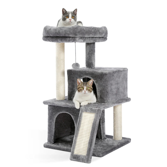 Luxury Cat Tree with Double Condos & Hammock