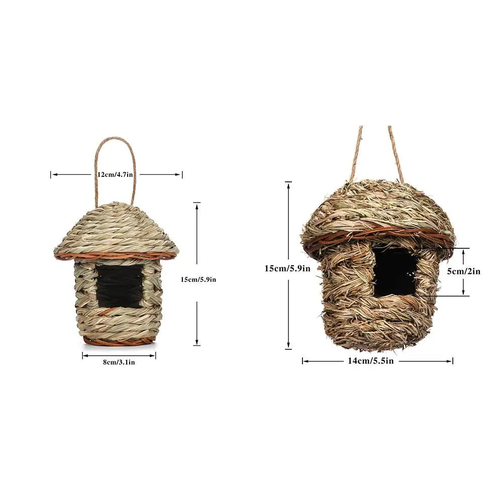 Handwoven Straw Bird Nest