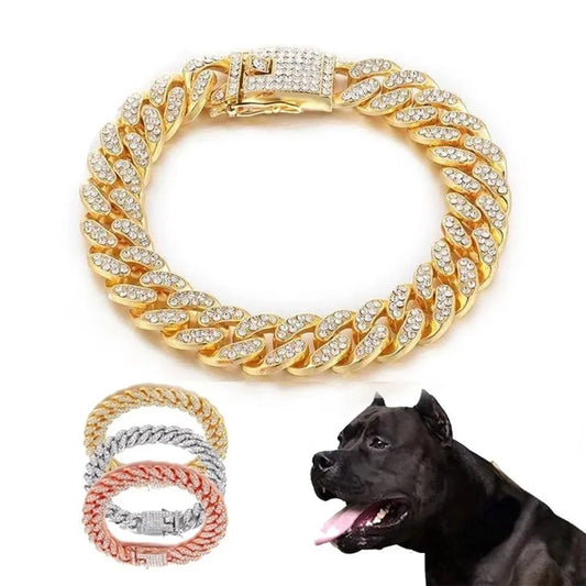 Rhinestone Chain Collar